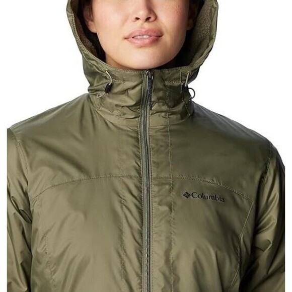 Columbia Women's Switchback Sherpa-Lined Jacket, Stone Green, S - Picture 4 of 5